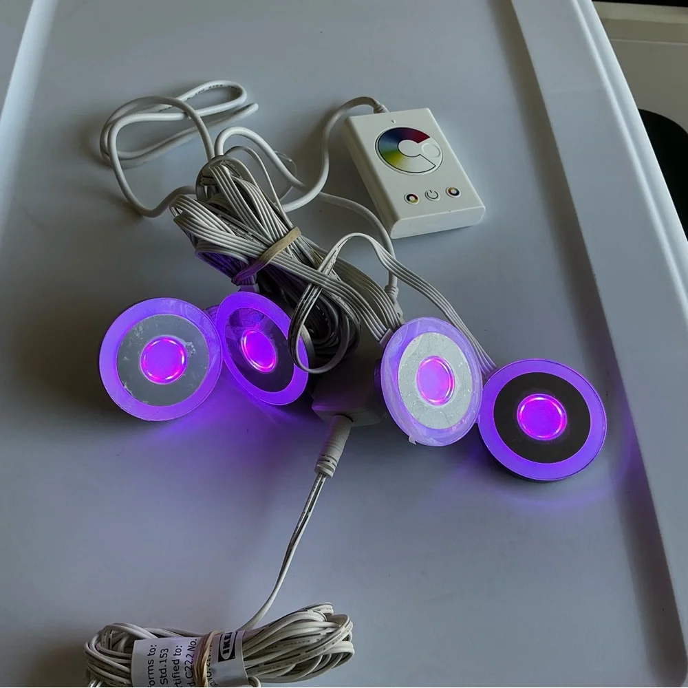 IKEA Dioder LED 4 Piece Light Strip Set 21777 Multi Color Changing Lights